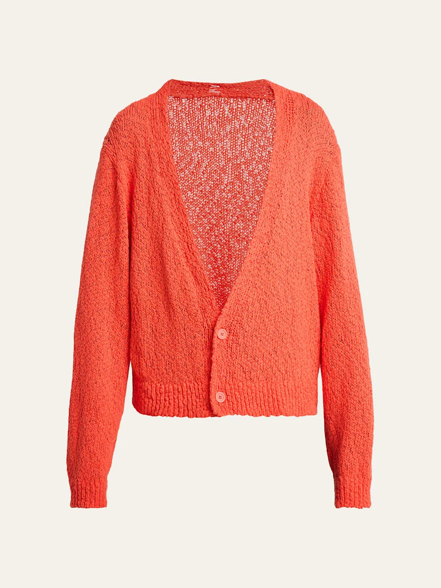 Men's Cotton Knit Oversized Cardigan - 1