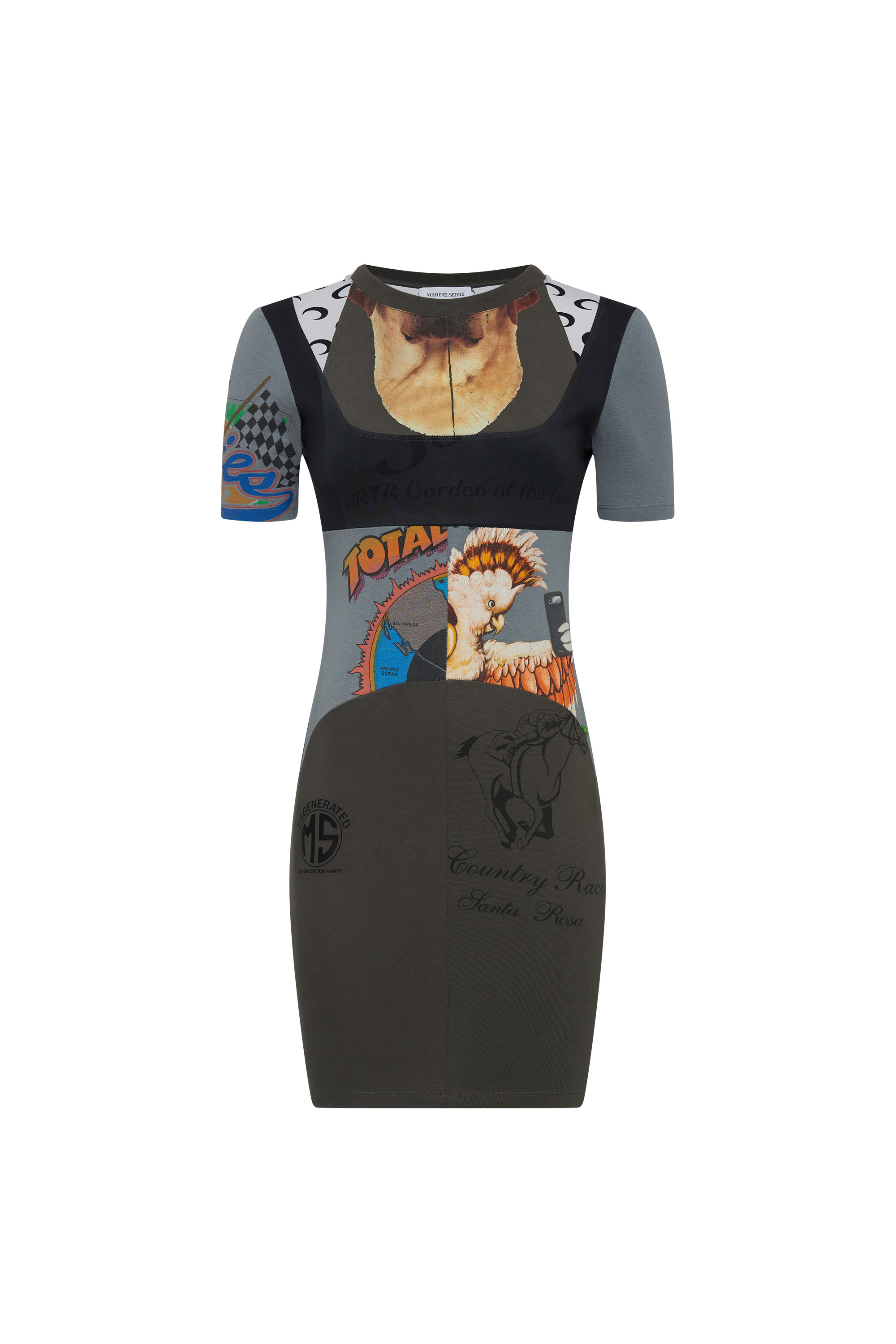 Upcycled Graphic T-Shirts Mini Dress - 1