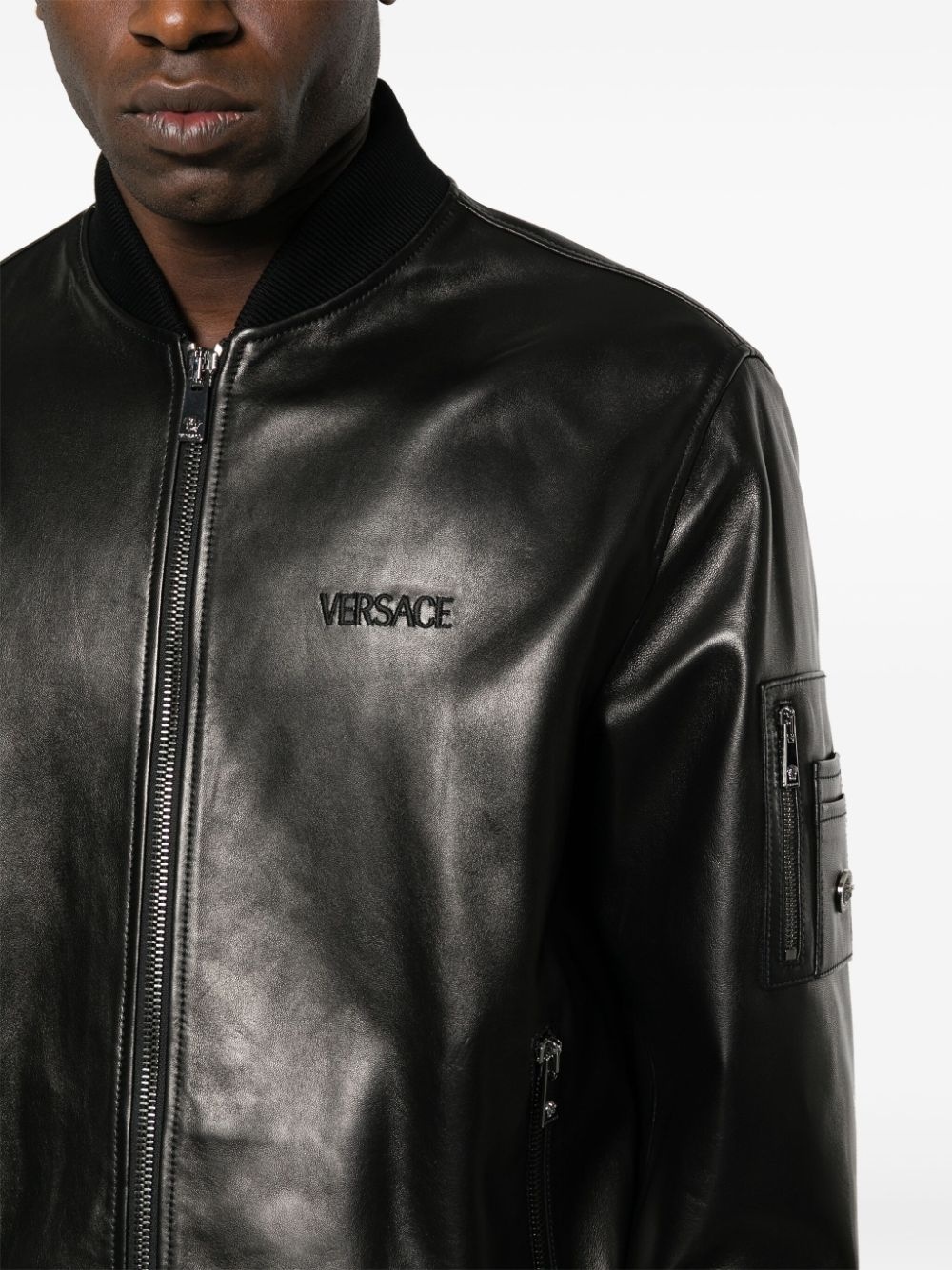 leather bomber jacket - 5