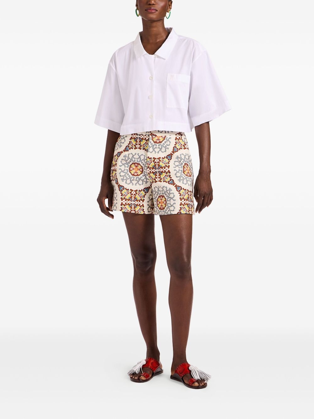 Ballata medallion print shorts - 2