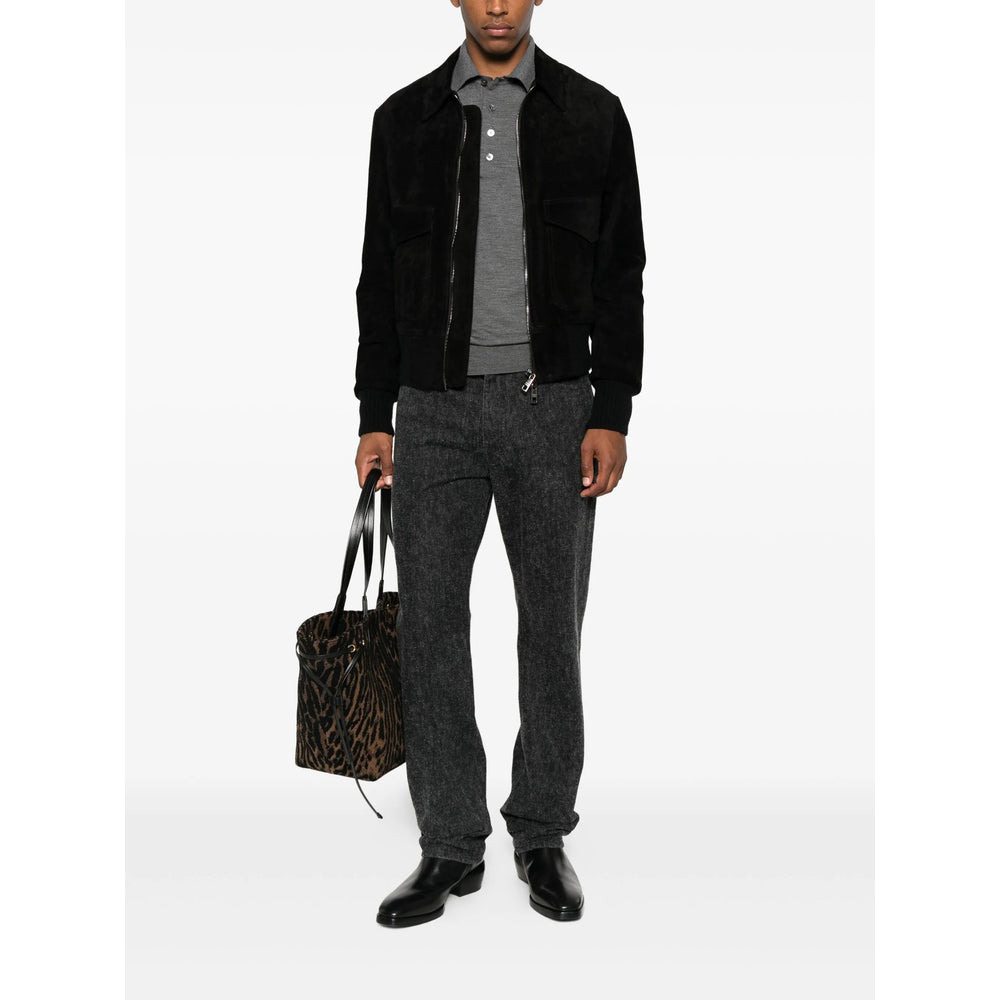 Tom Ford Grey Polo Shirts Men - 2