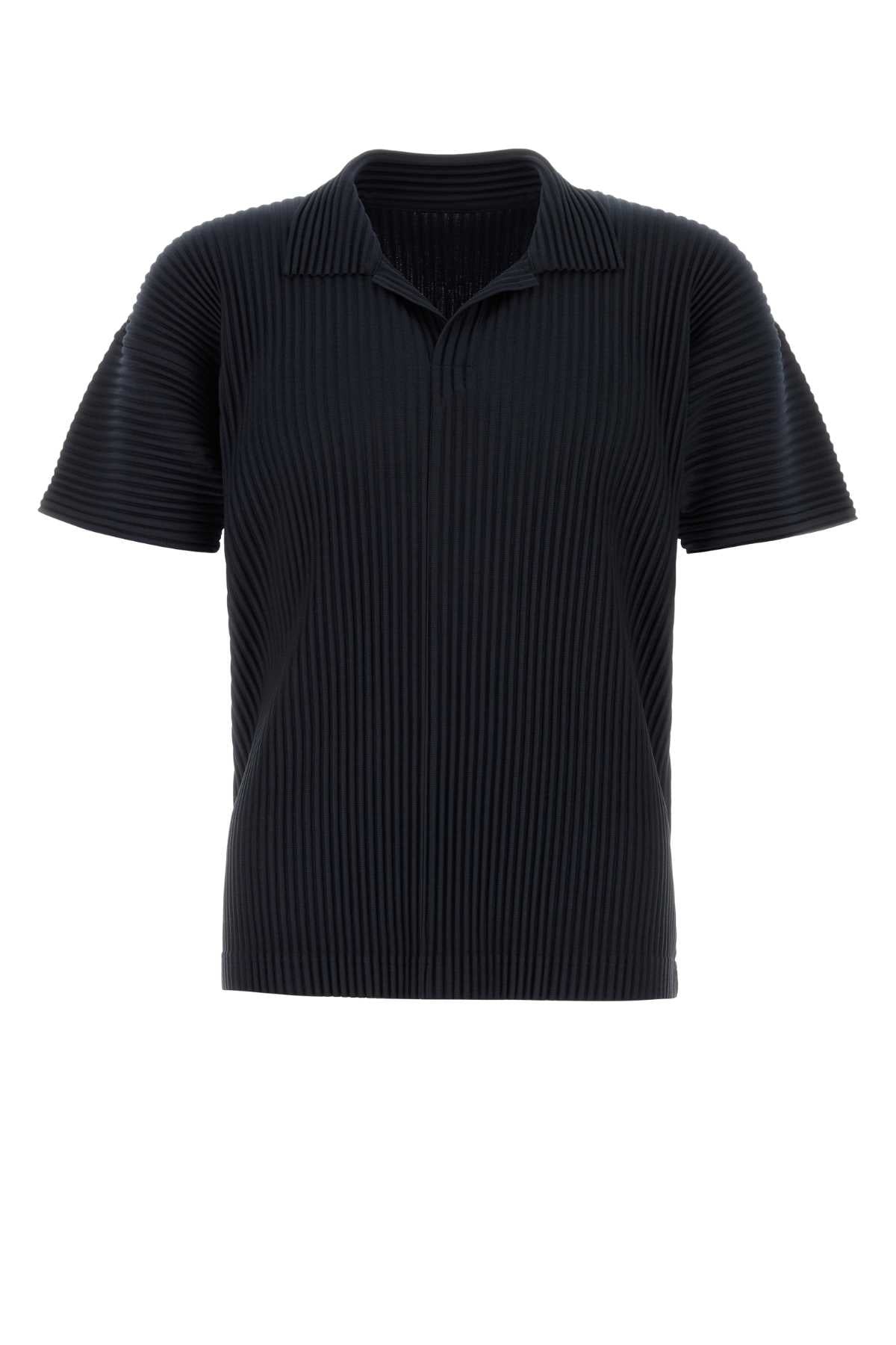 HOMME PLISSE' ISSEY MIYAKE - Homme Plisse' Issey Miyake Men Midnight Blue Polyester Polo Shirt - 1