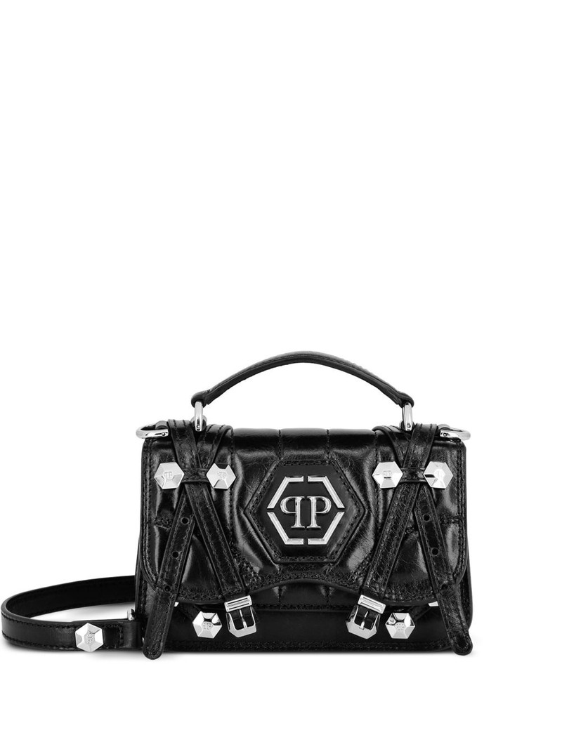 small Hexagon leather tote bag 1