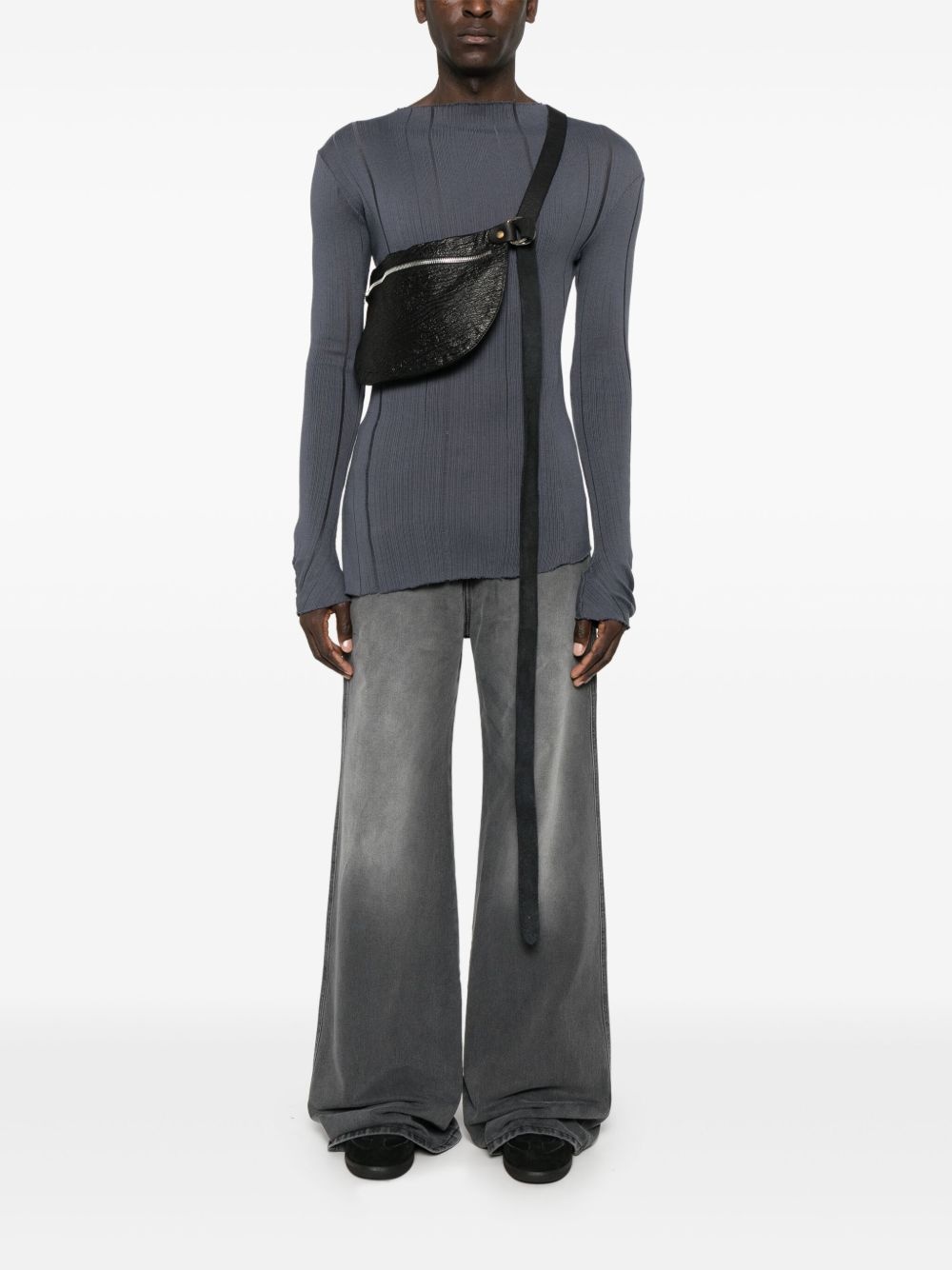 grained belt bag - 2