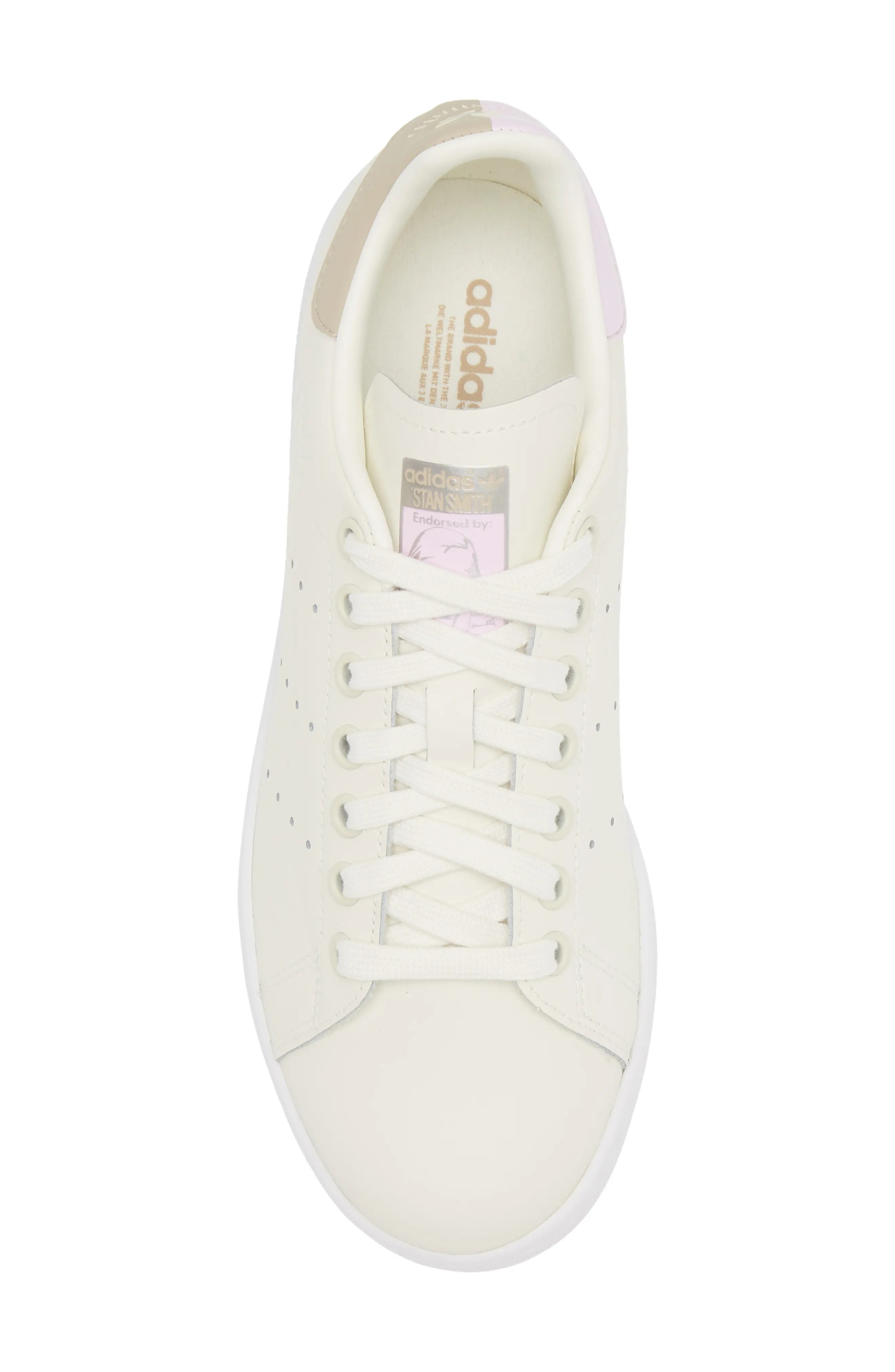 Primegreen Stan Smith Sneaker in Off White/Beige/Silver - 5