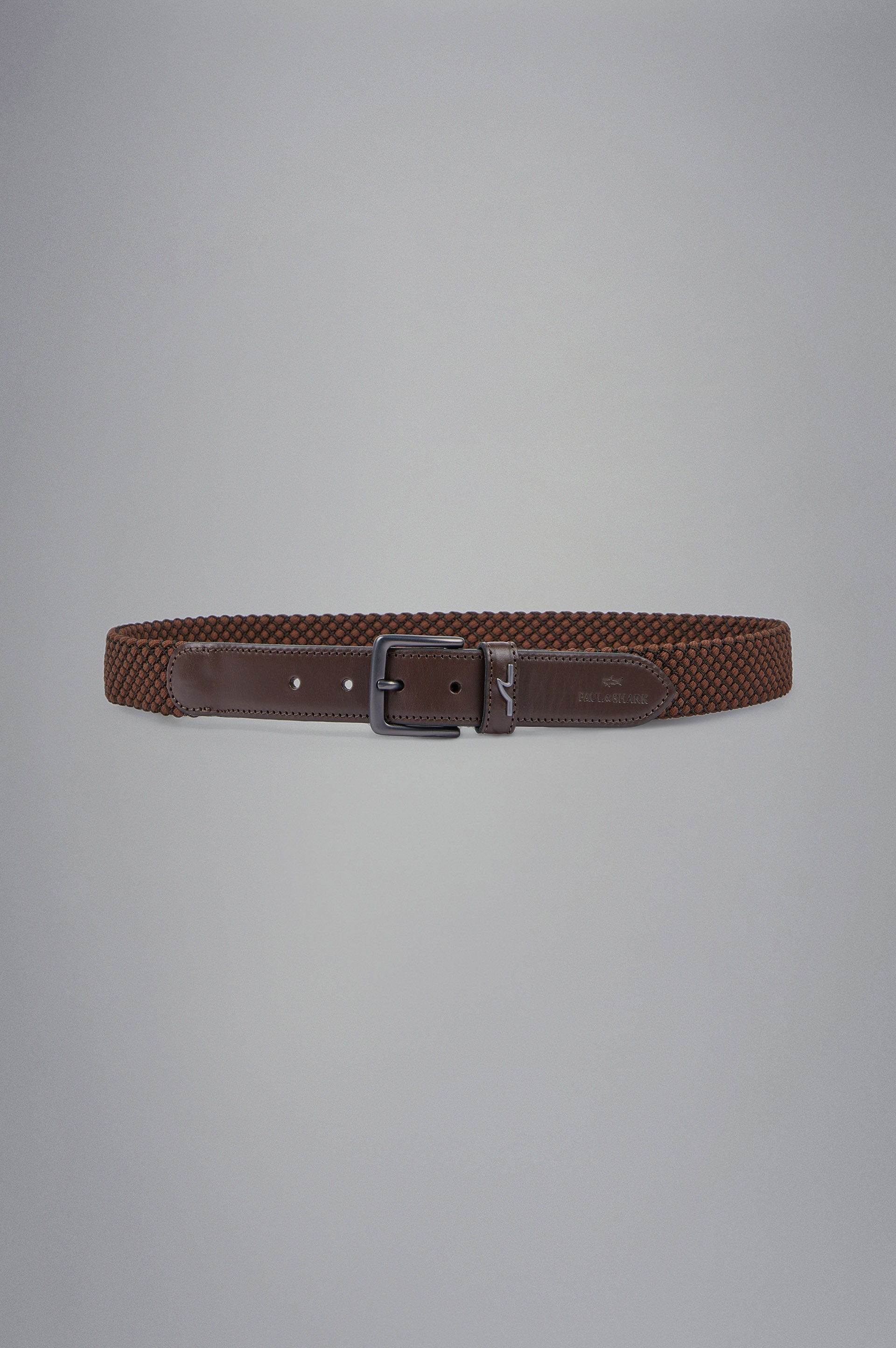 LEATHER TRIMMED ELASTIC BELT - 1