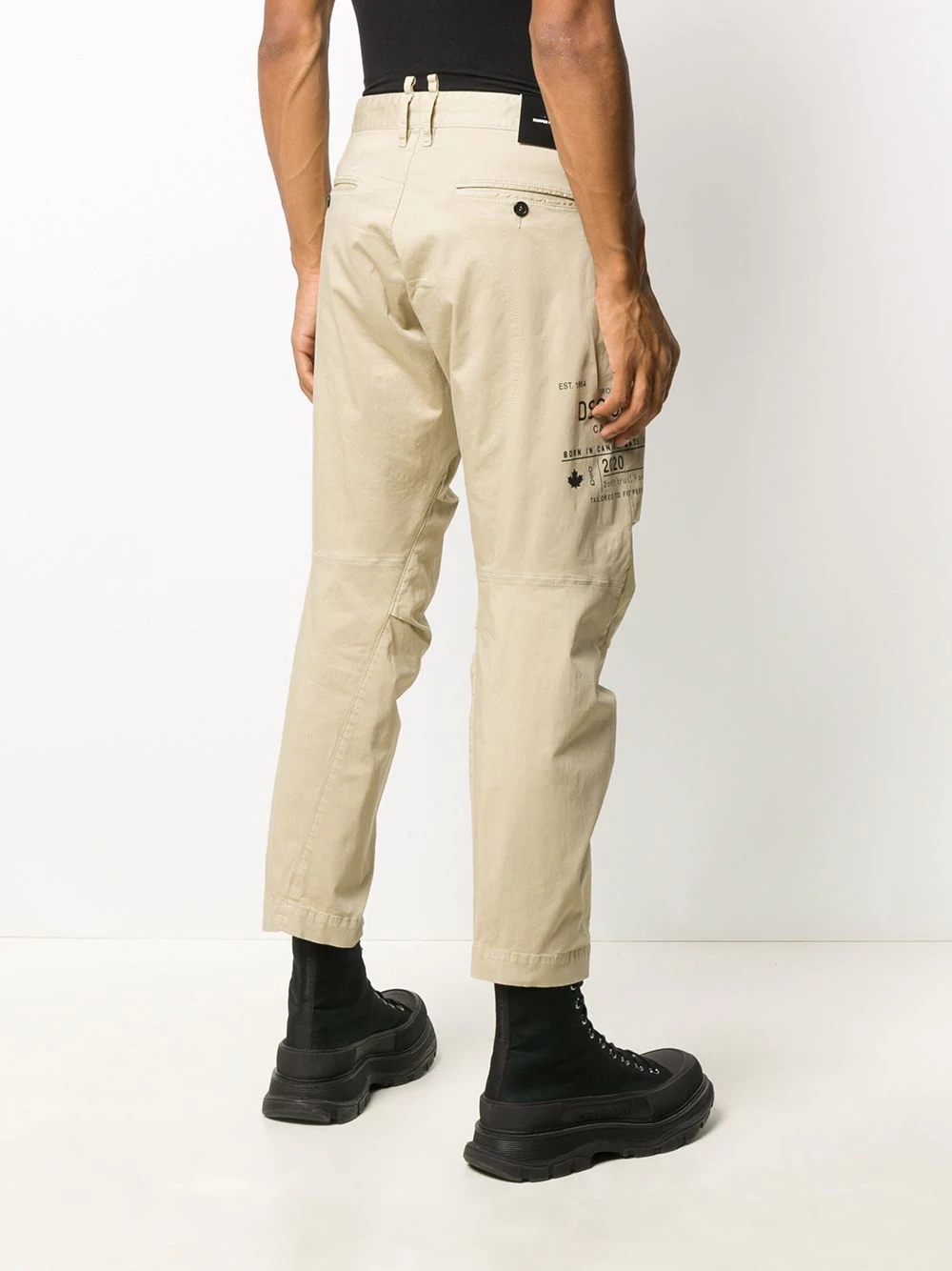 military straight-leg trousers - 4