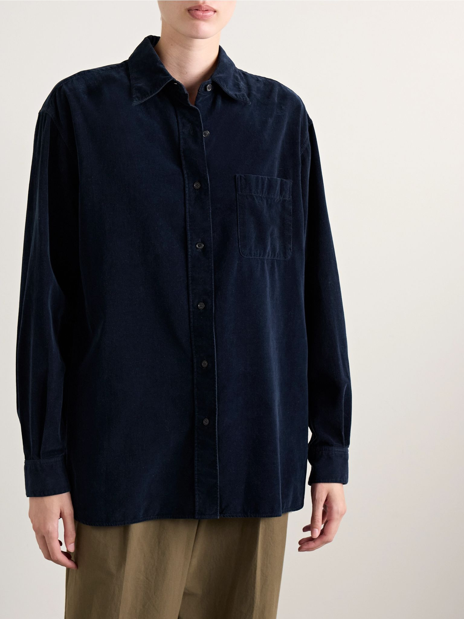 Nesson cotton-corduroy shirt Blue - 3