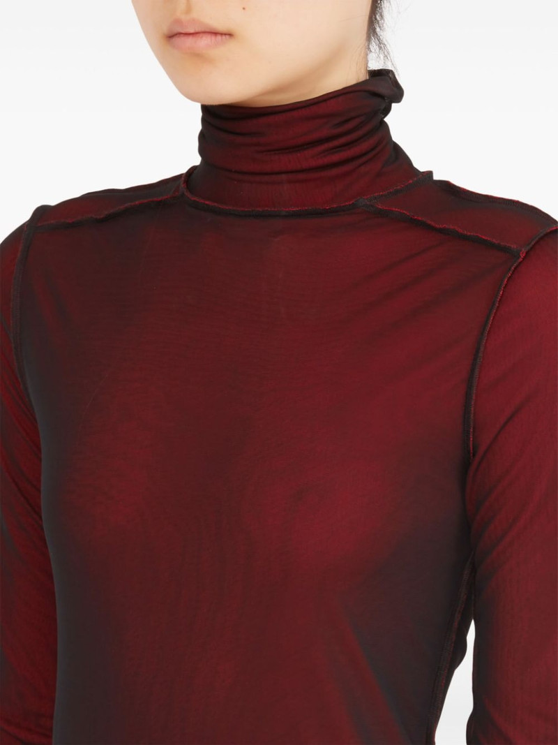 sheer long-sleeve jersey bodysuit 6