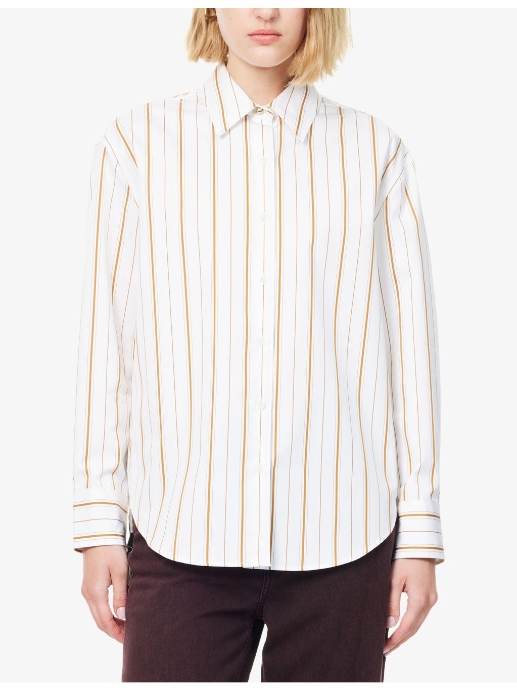Jessica Stripe-Print Cotton Shirt - 3