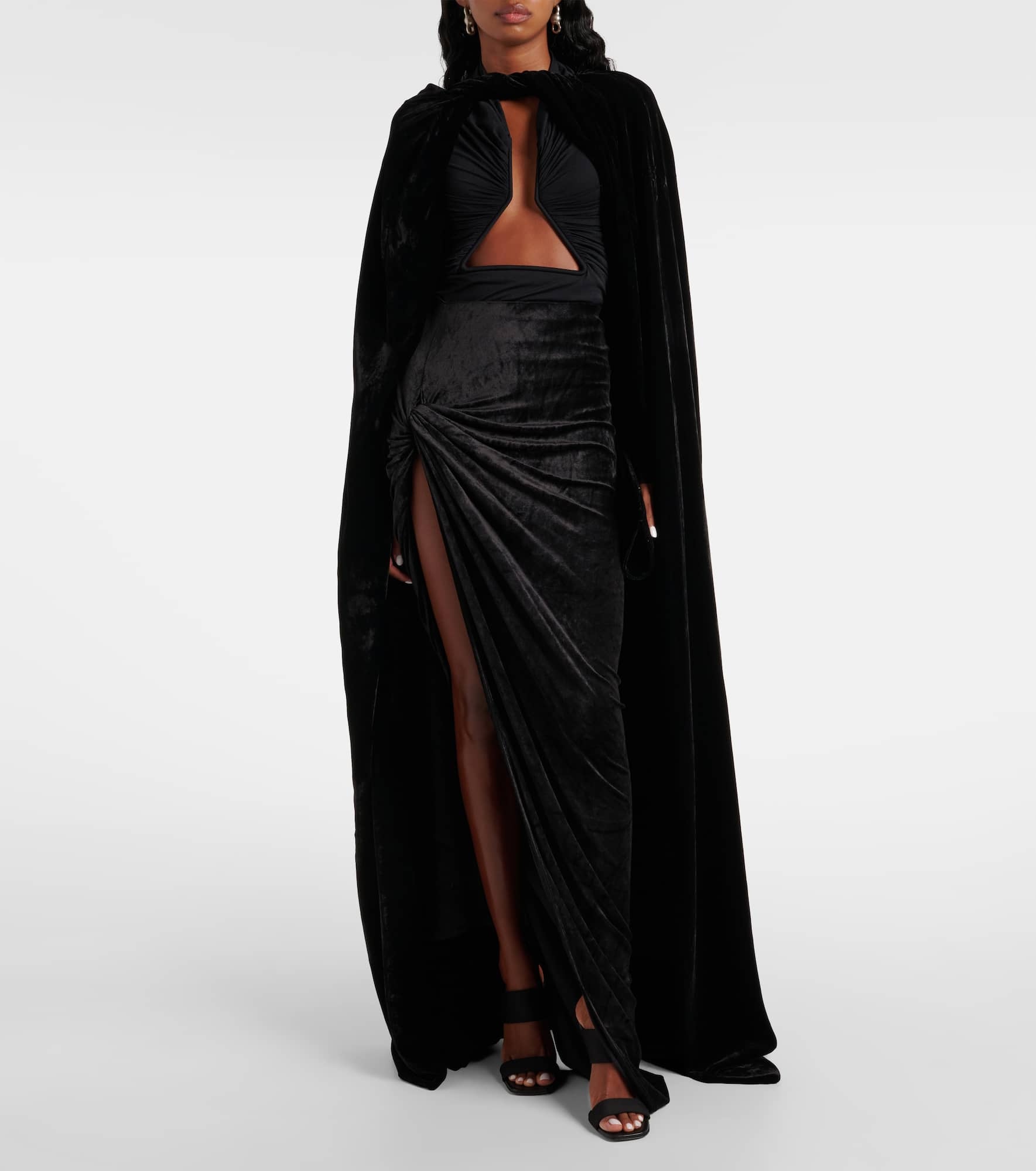 Lilies Twist Edfu velvet maxi skirt - 2