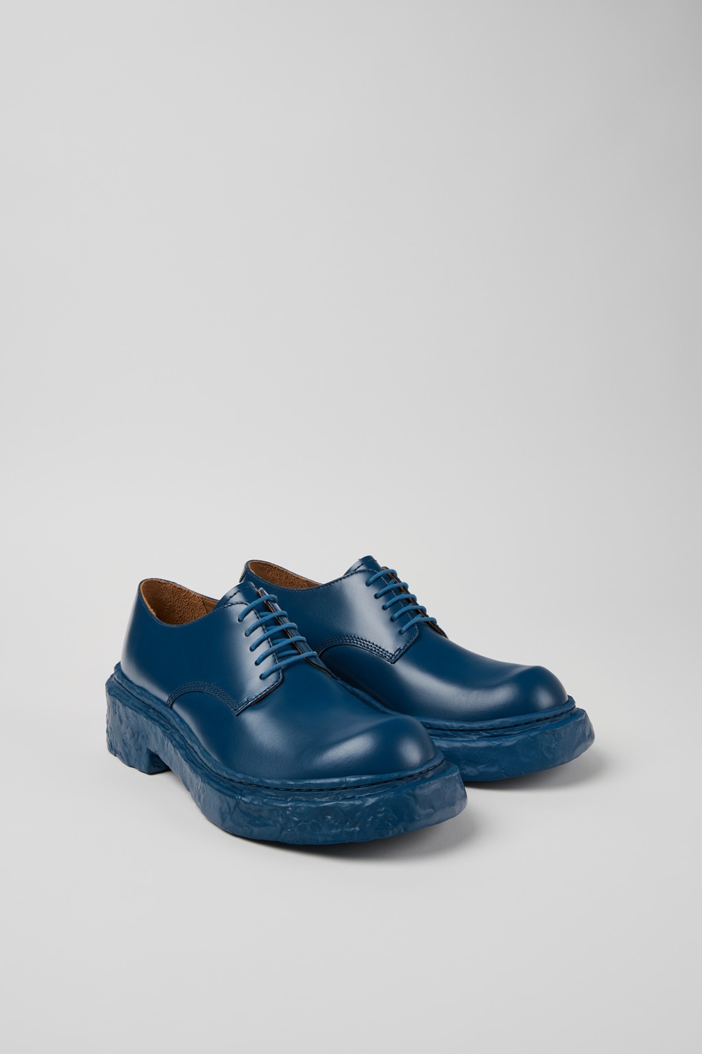 Blue Leather Bluchers - 2