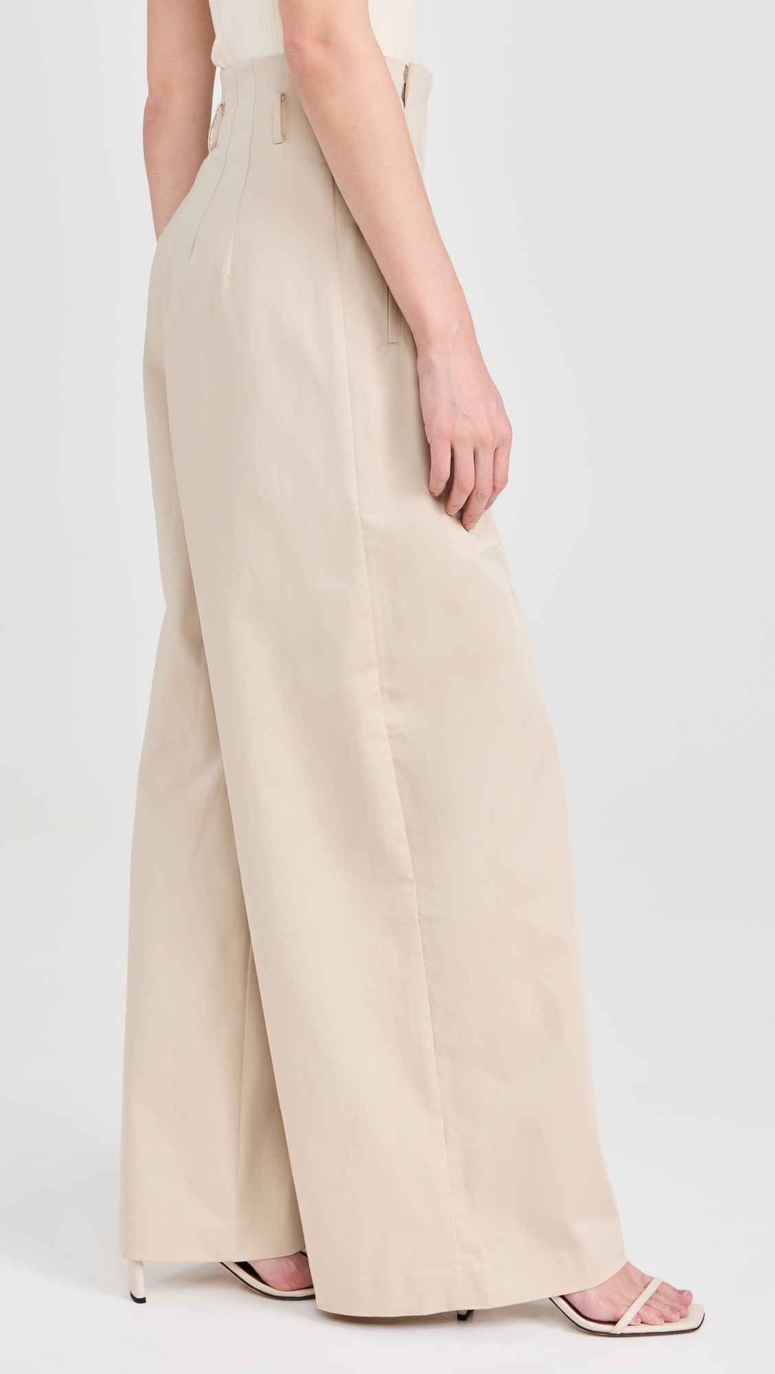 Cotton Paperbag Waist Trousers - 3