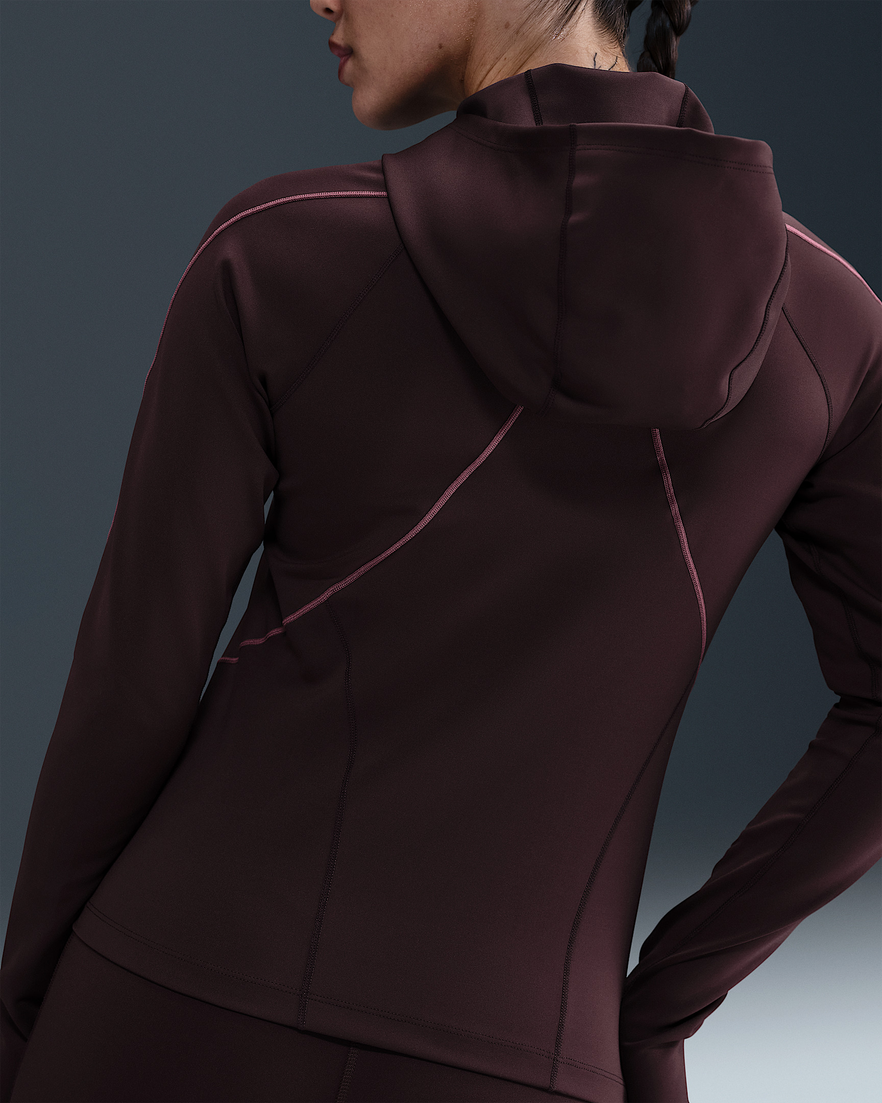 Nike Universa Women's Dri-FIT Slim Hooded Long-Sleeve Top - 2