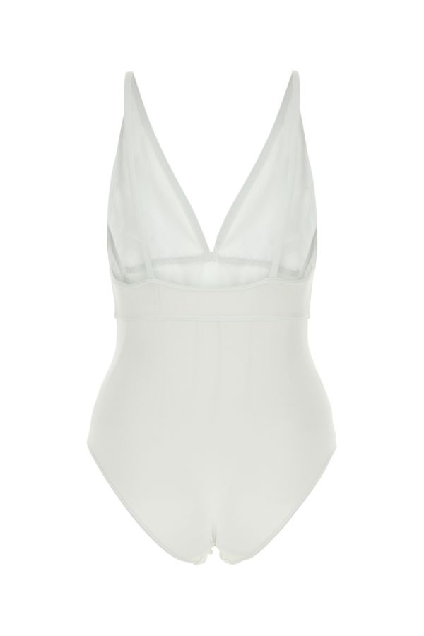 White stretch nylon swimsuit - 2