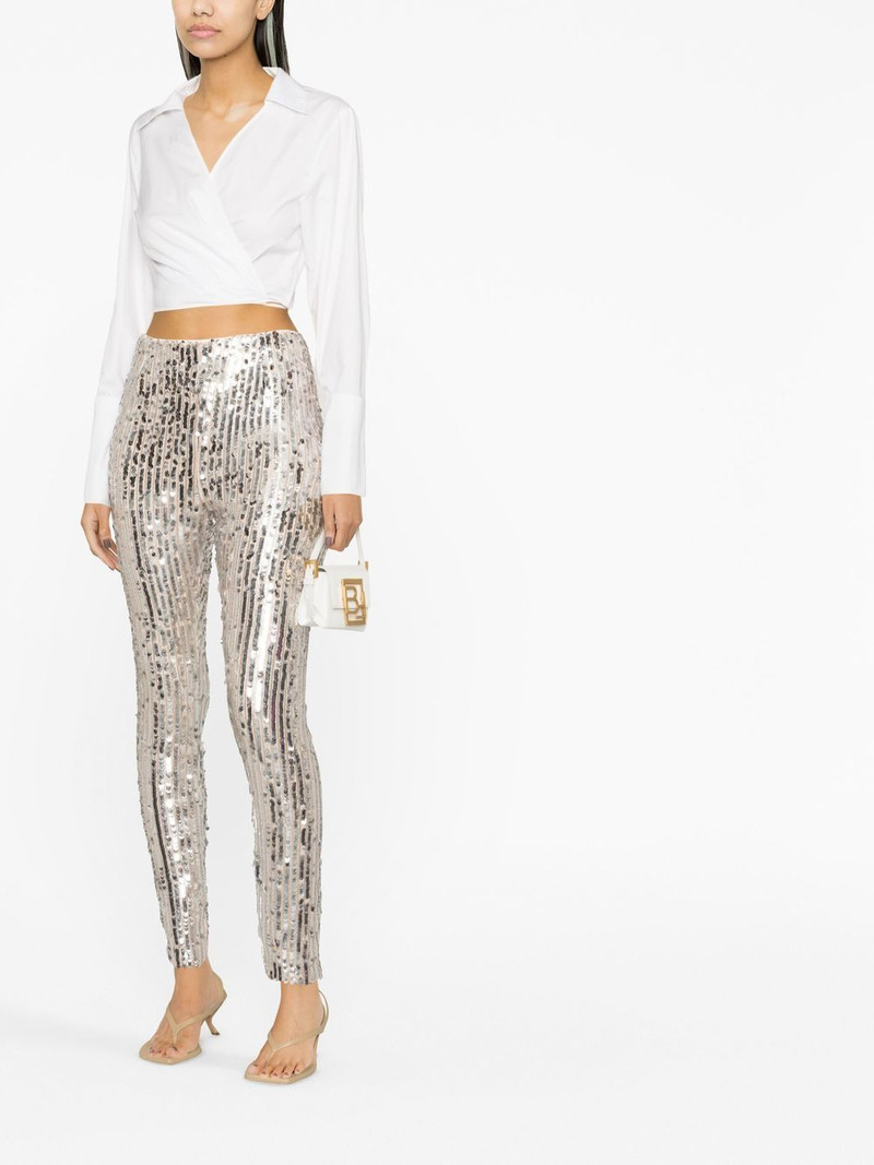 ROTATE sequin high-waisted leggings outlook