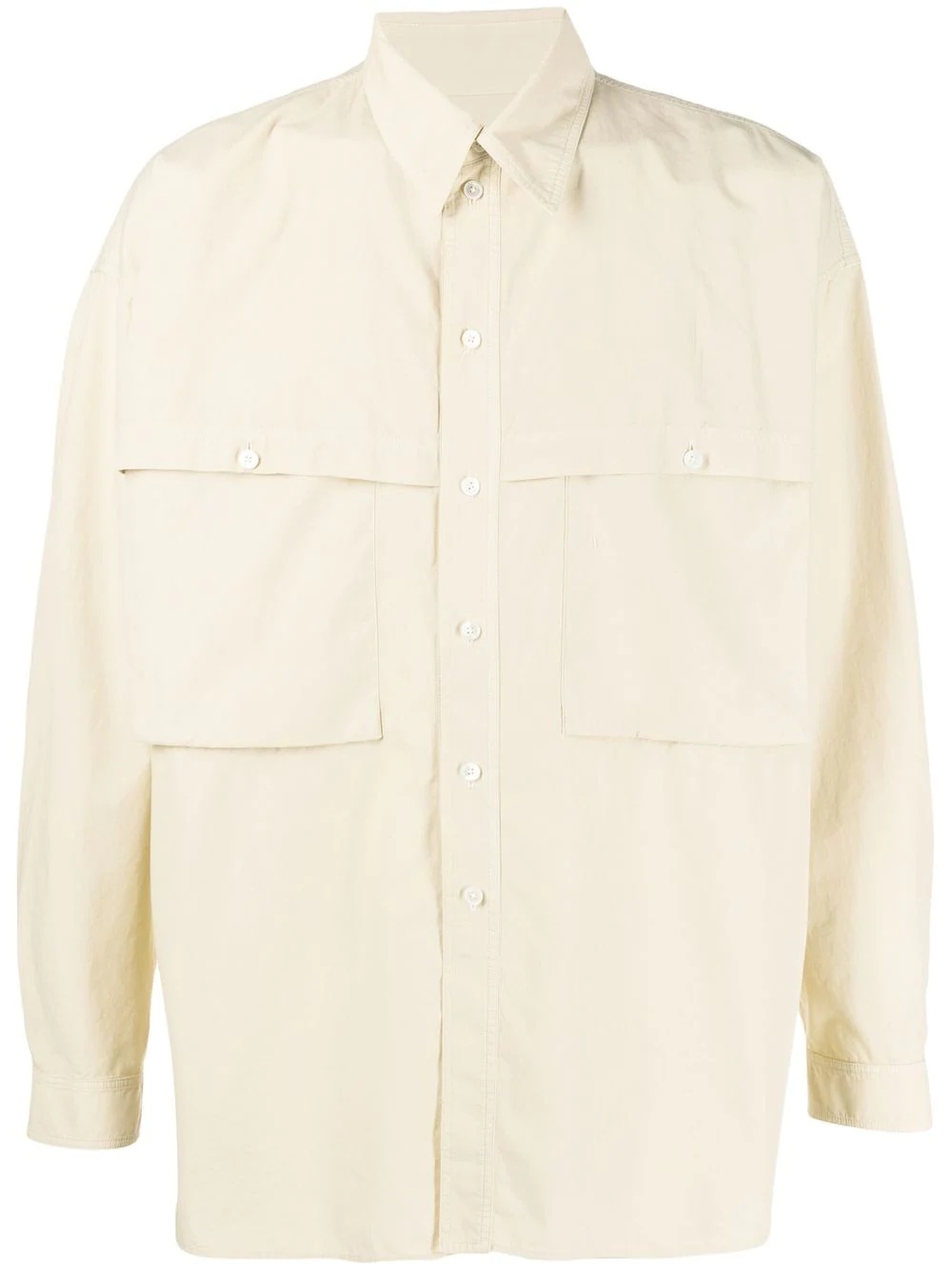 buttoned patch-pocket shirt - 1