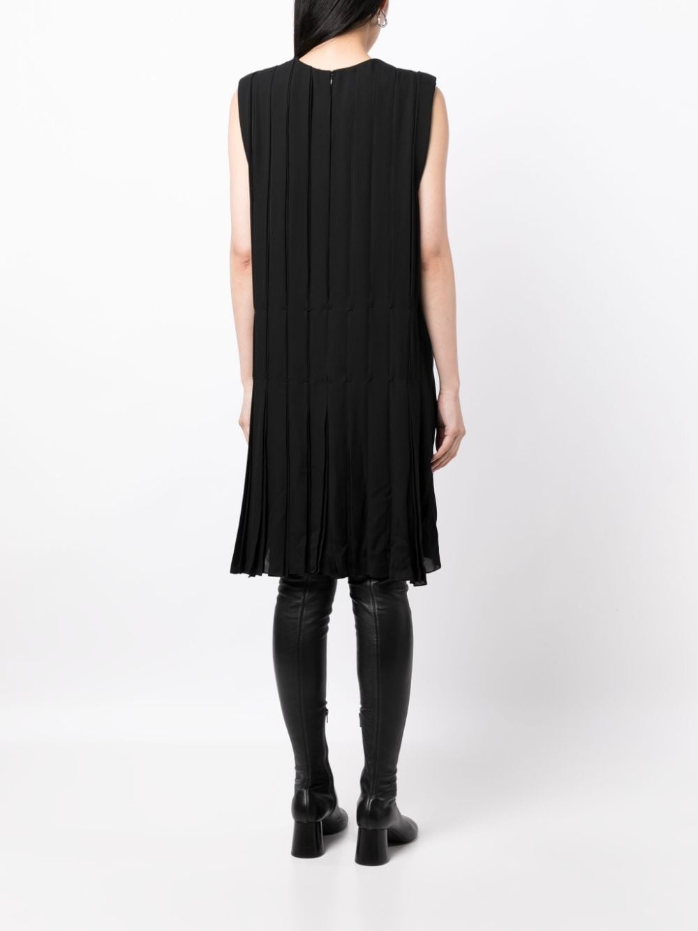 fully-pleated silk dress - 4