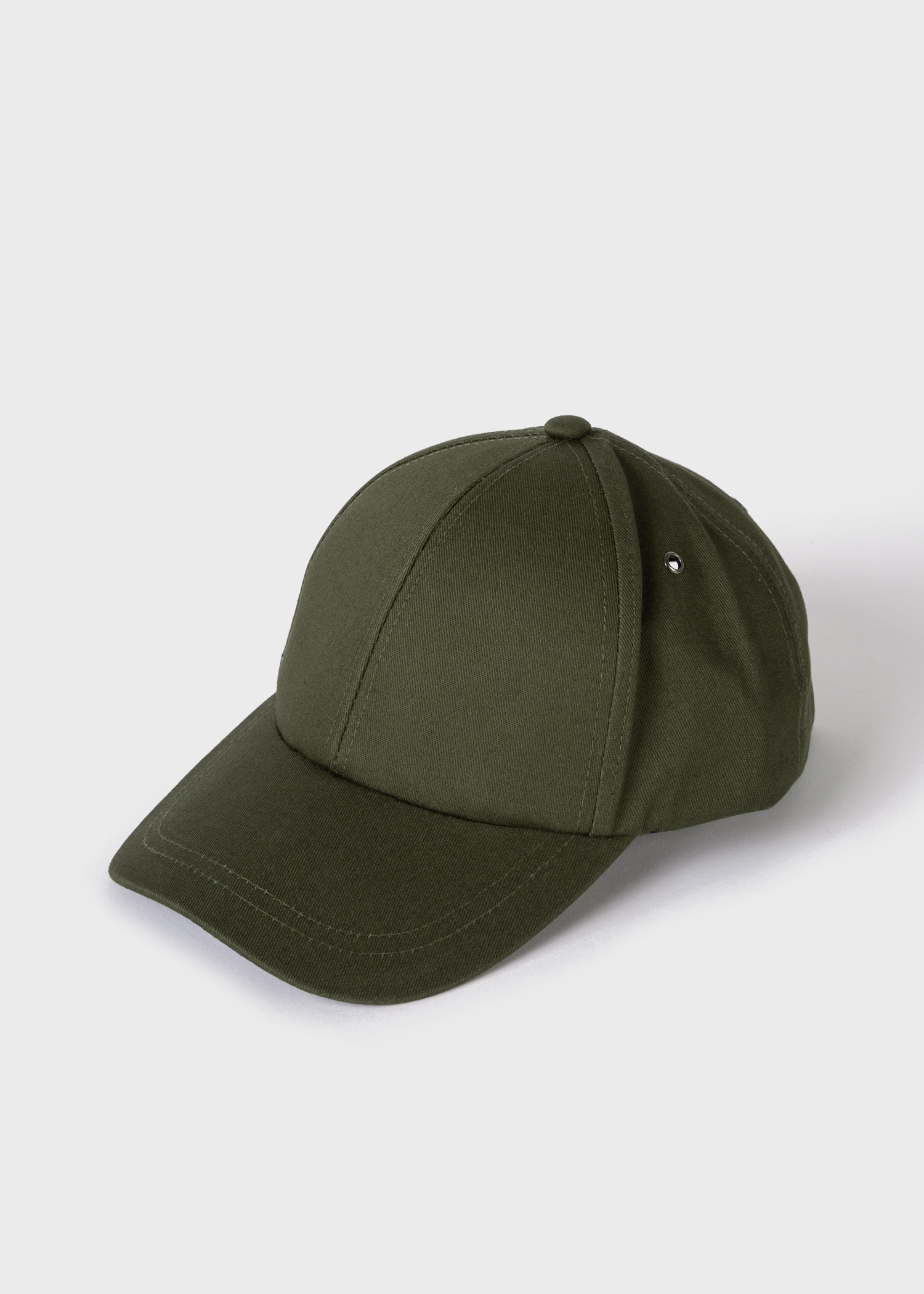 Khaki 'Signature Stripe' Trim Cotton Baseball Cap - 2