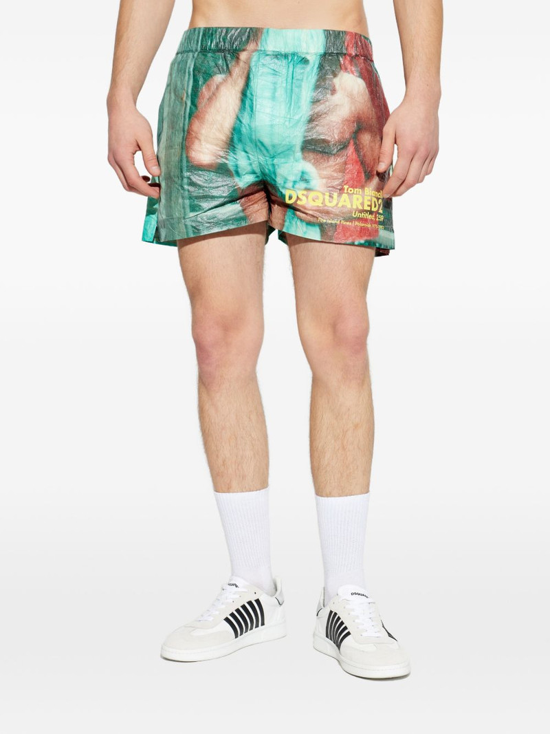 x Tom Bianchi graphic-print swim shorts 1