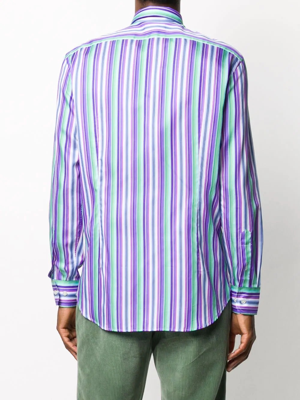 striped print shirt - 4