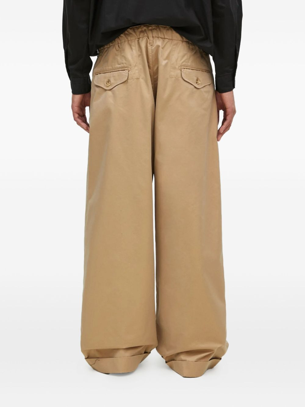 pleated wide-leg trousers - 4