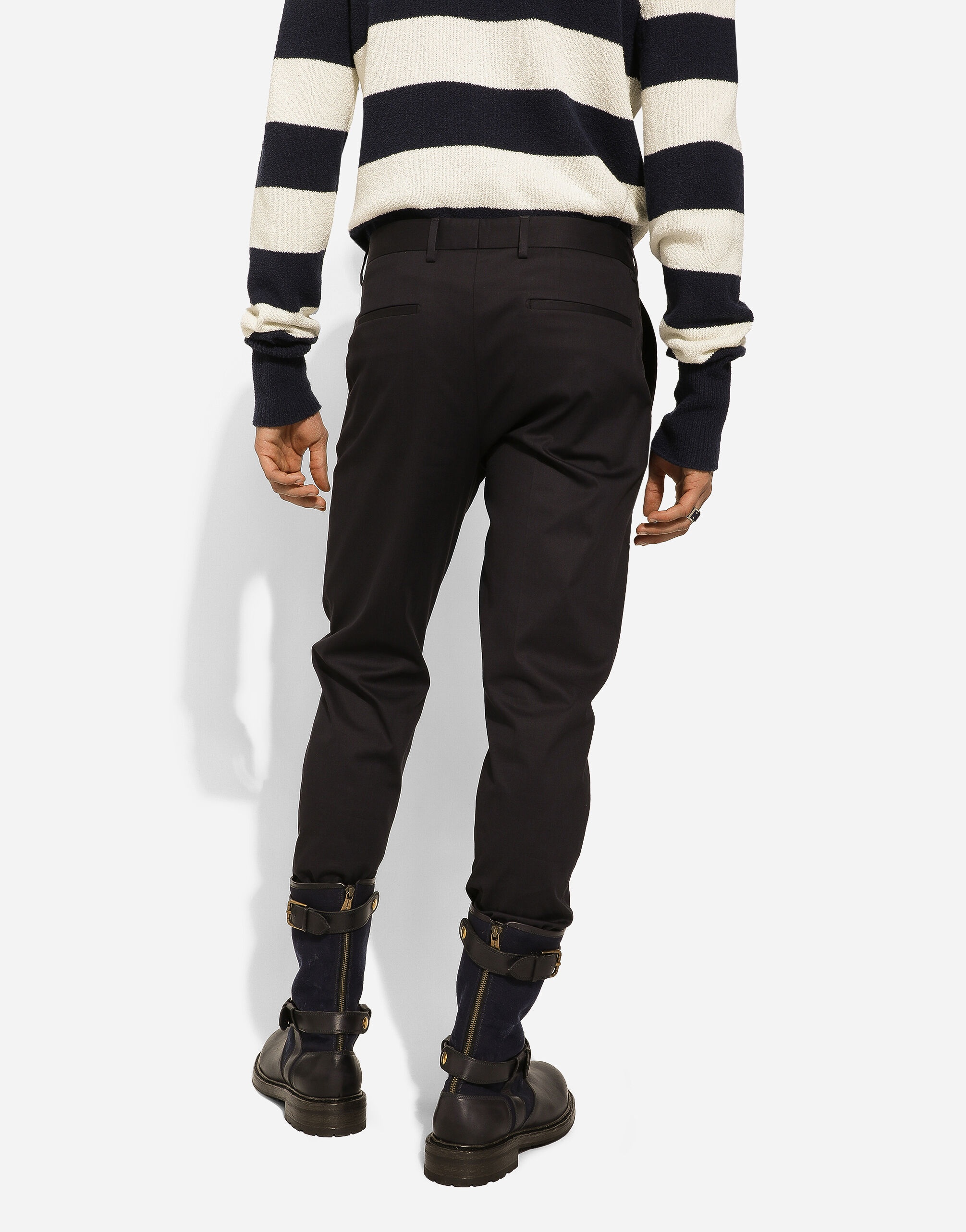 Stretch cotton pants with DG hardware - 4