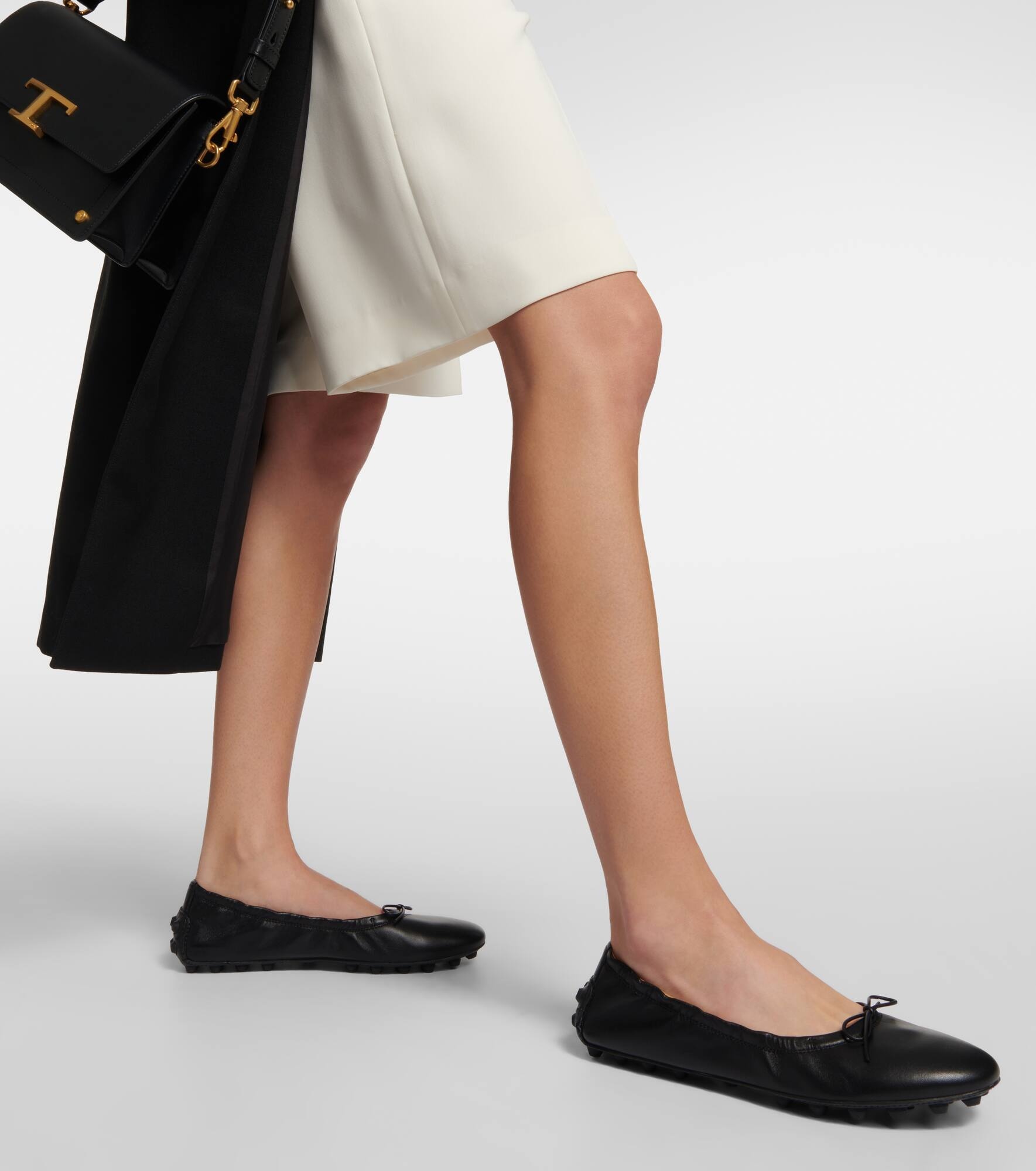 Bubble leather ballet flats - 4