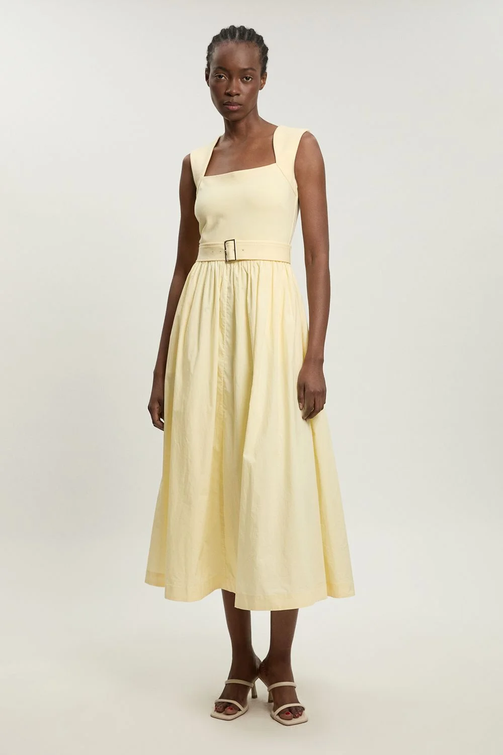 Scoop Neck Jersey Cotton Mix Maxi Dress - 1