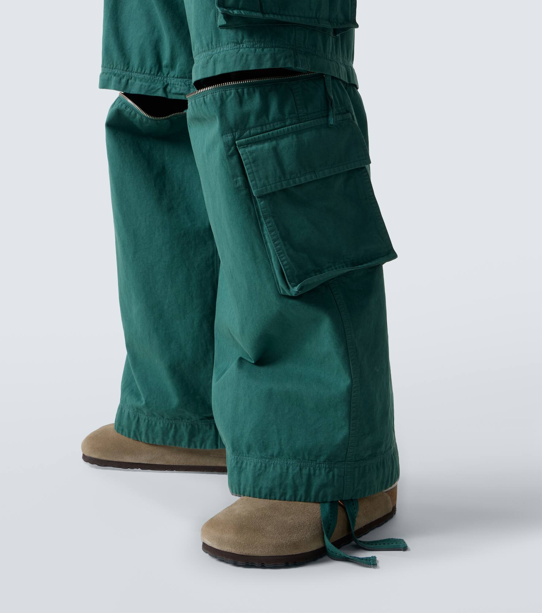 High-rise cotton cargo pants - 5