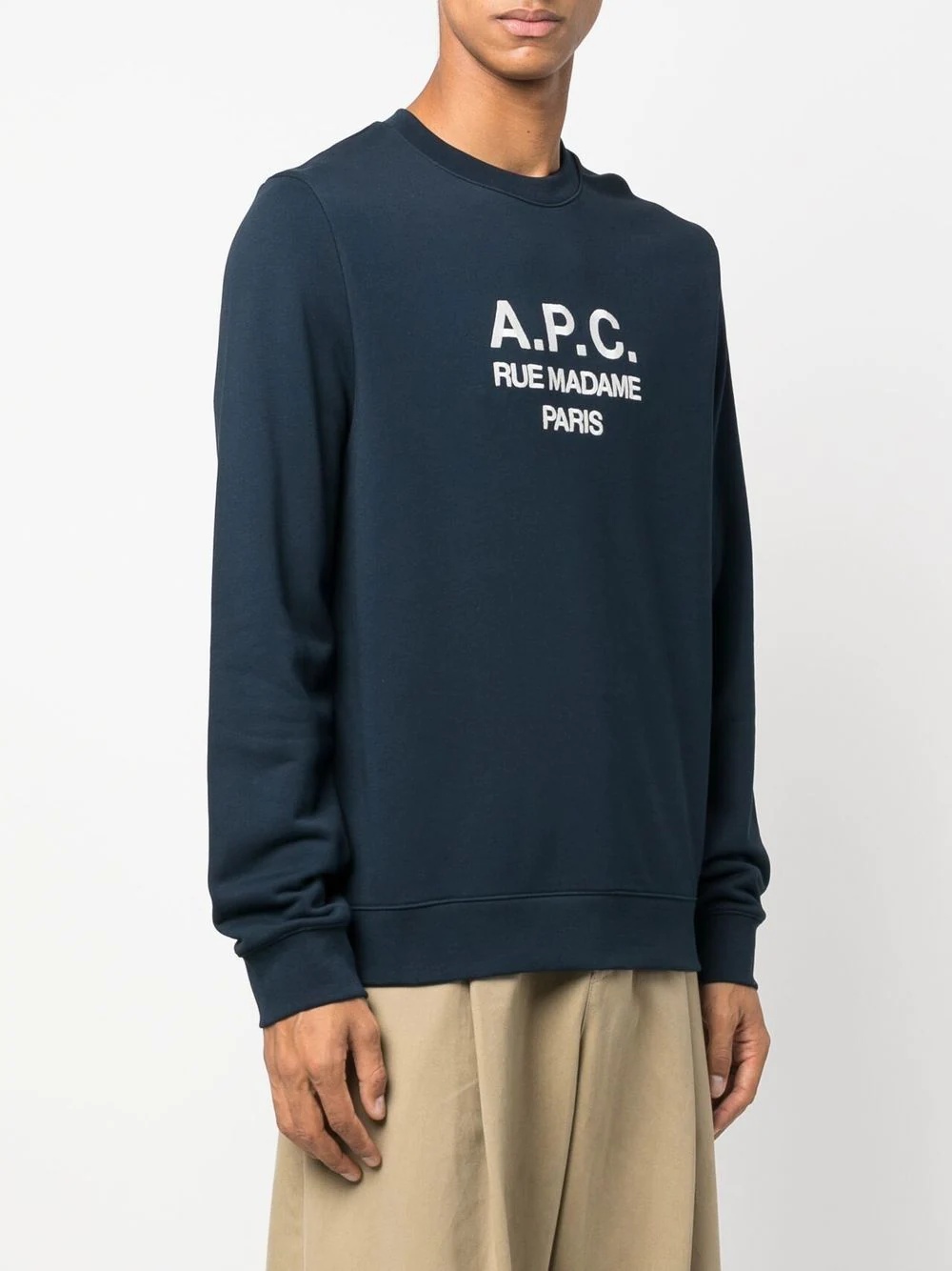 ★【A.P.C.】 Rufus Logo Sweat Shirt★ A.P.C. Rufus logo-embroidered sweatshirt | REVERSIBLE