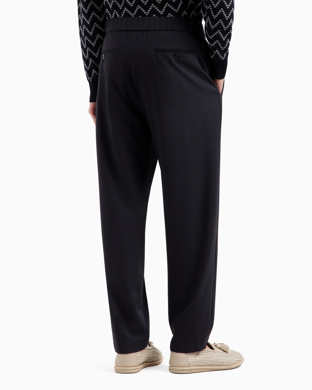 SINGLE-DART, WOOL-CANVAS TROUSERS - 3