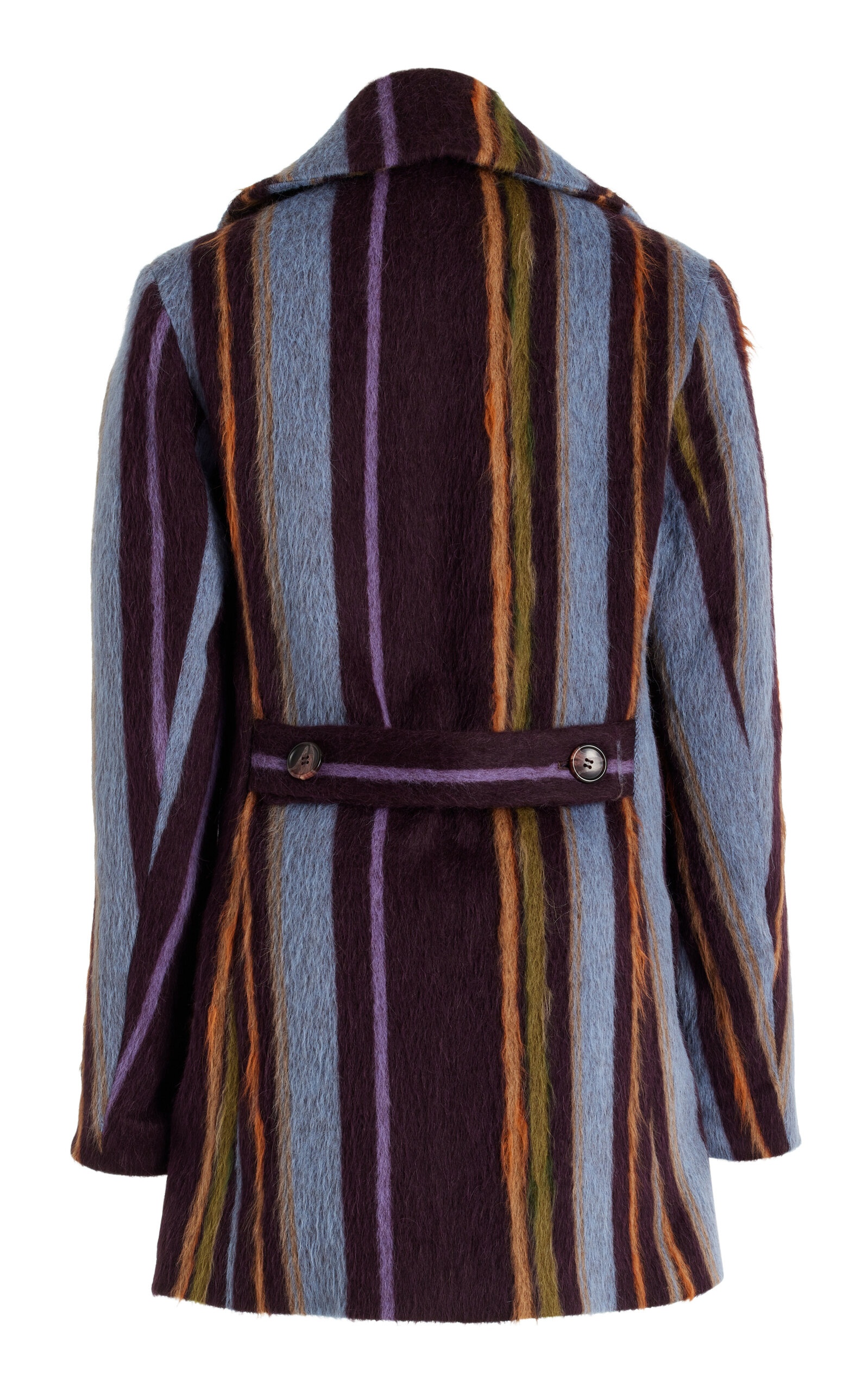 Lucie Brushed Alpaca-Blend Coat stripe - 4