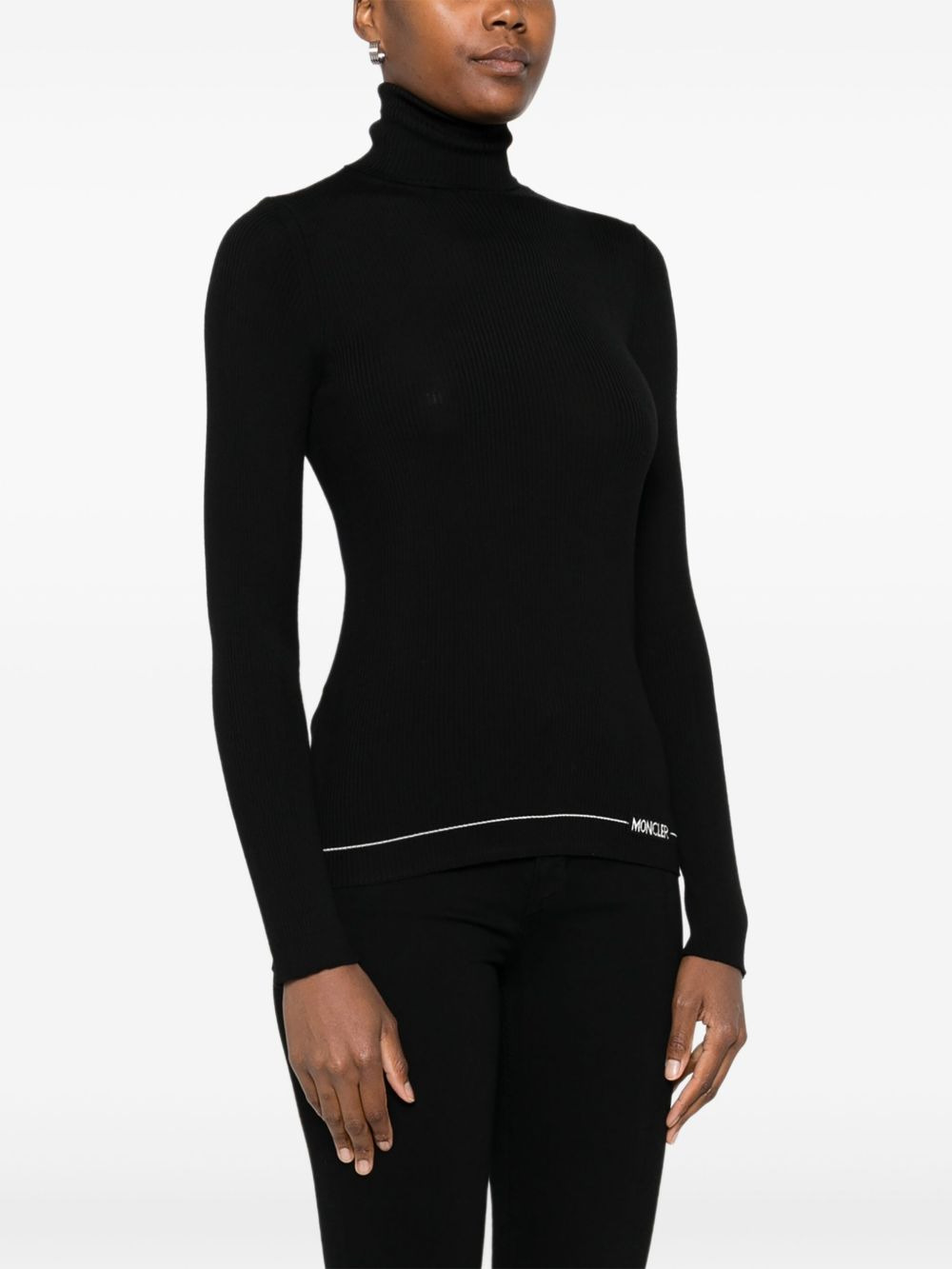 ribbed turtleneck sweater - 3
