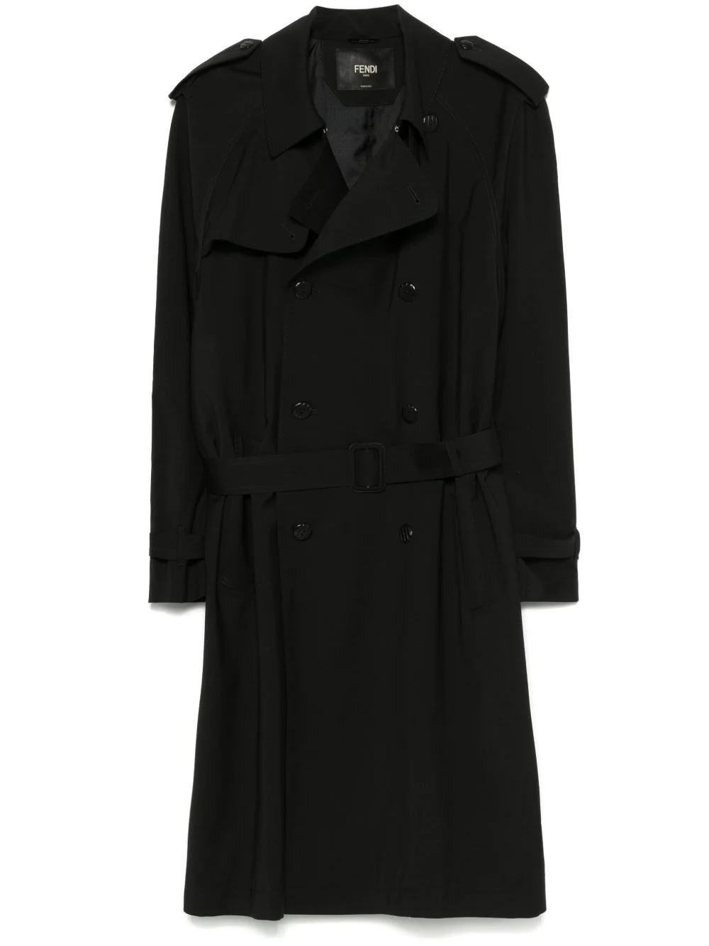 belted trench coat - 1