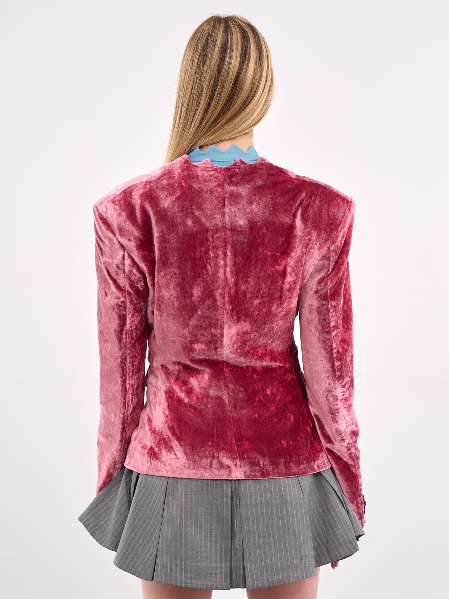 Velvet Tailored Blazer - 3