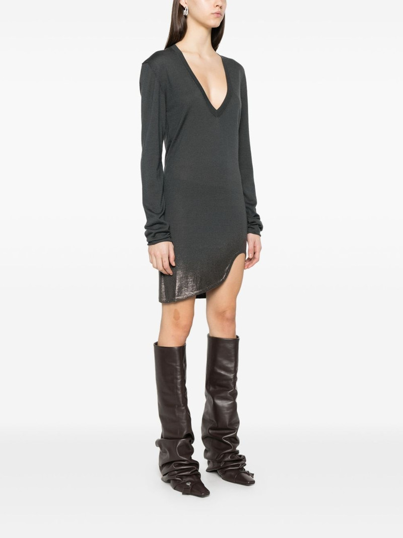 lurex-detail mini dress 3