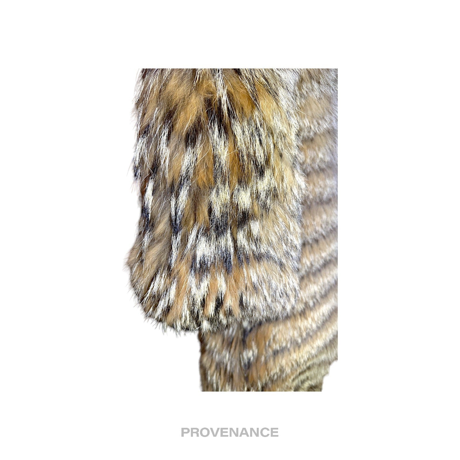 Coyote - Coyote Full-Length Fur Coat - Brown Herringbone - 13
