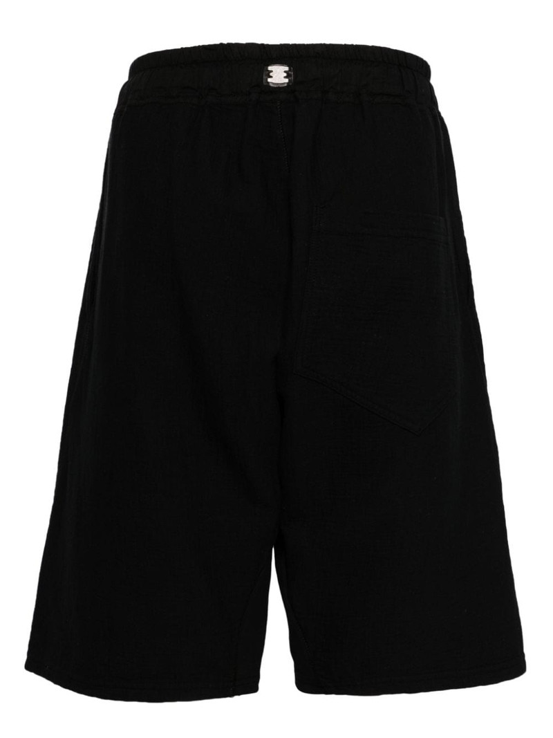 Isaac Sellam gusset-detail organic cotton track shorts outlook