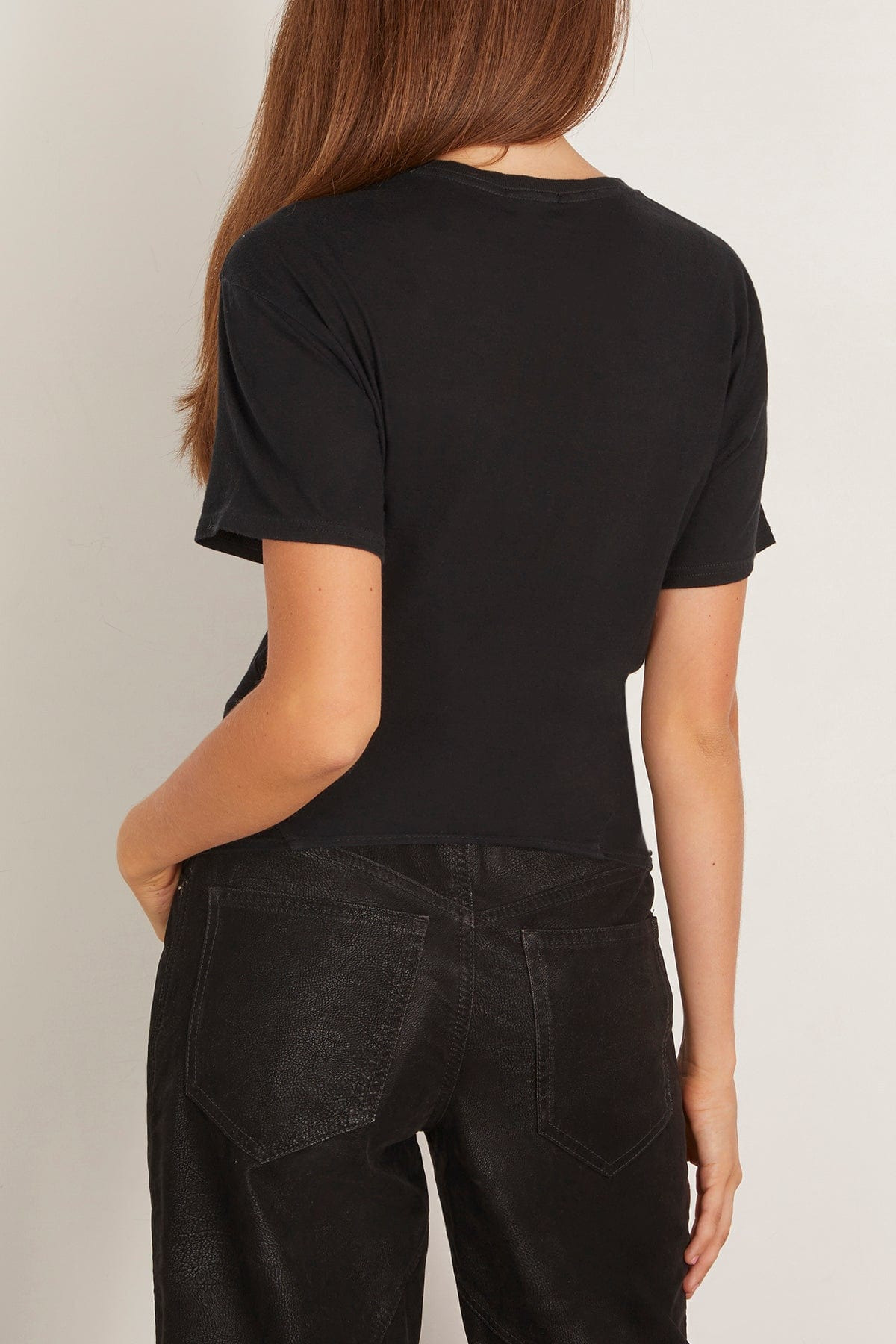 Tight Waist Tee in Black - 4