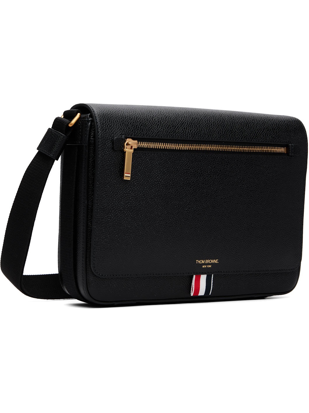 Black Pebble Grain Reporter Bag - 2