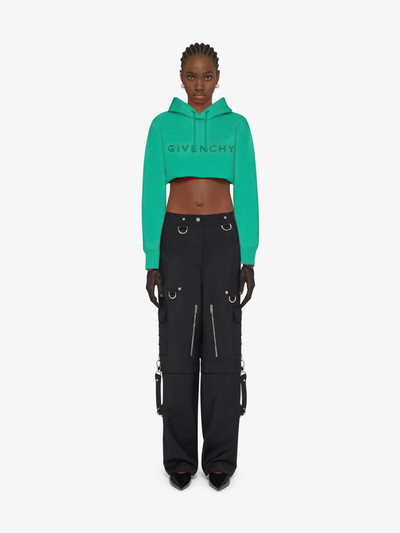 Givenchy CROPPED HOODIE IN FLEECE WITH GIVENCHY RHINESTONES outlook