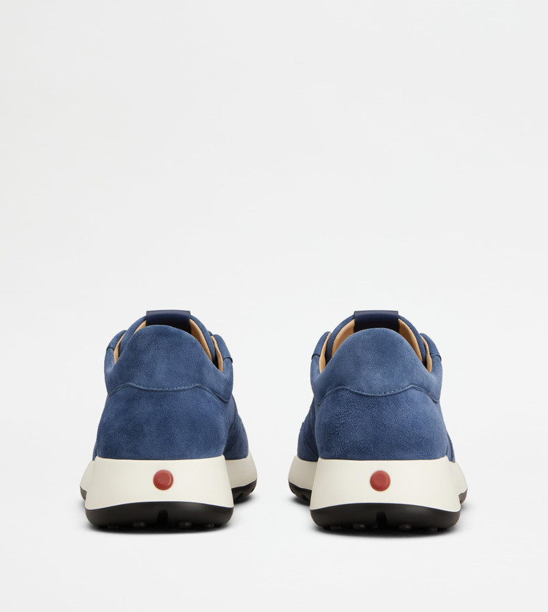 Tod's RED DOT SNEAKERS IN PASHMY SUEDE - BLUE outlook