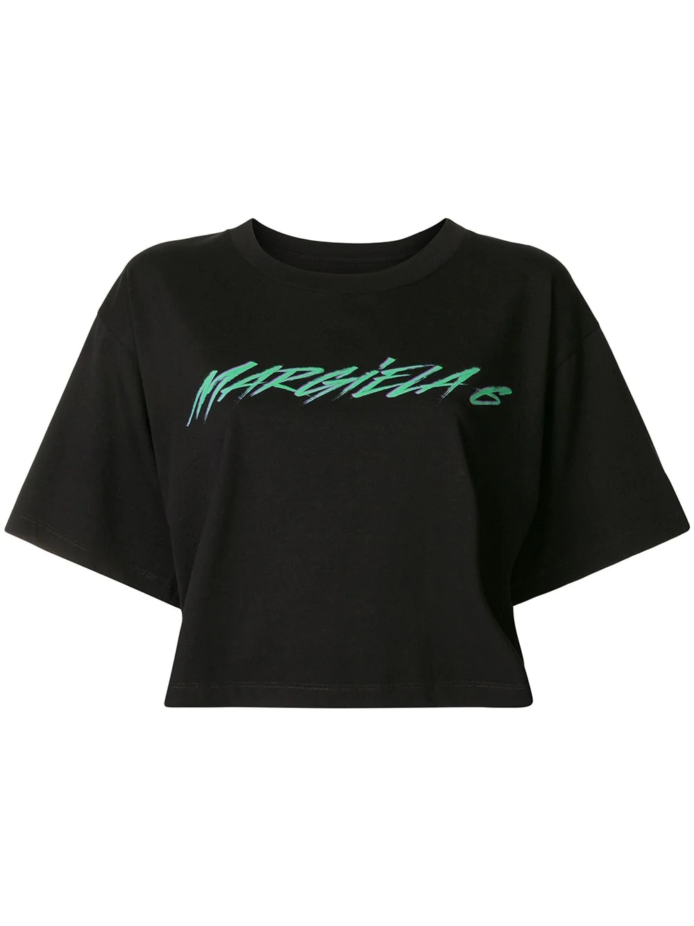 cropped logo T-shirt - 1