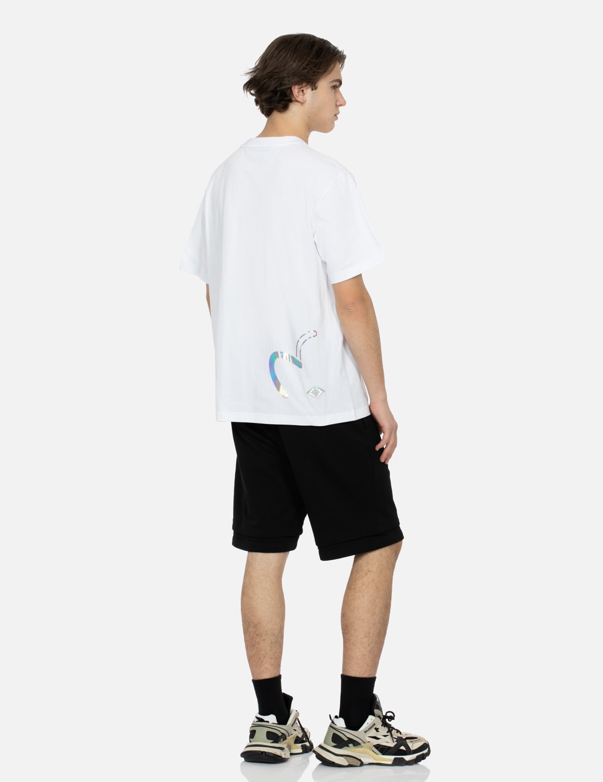 Kamon and Iridescent Seagull Print Regular Fit T-Shirt - 4