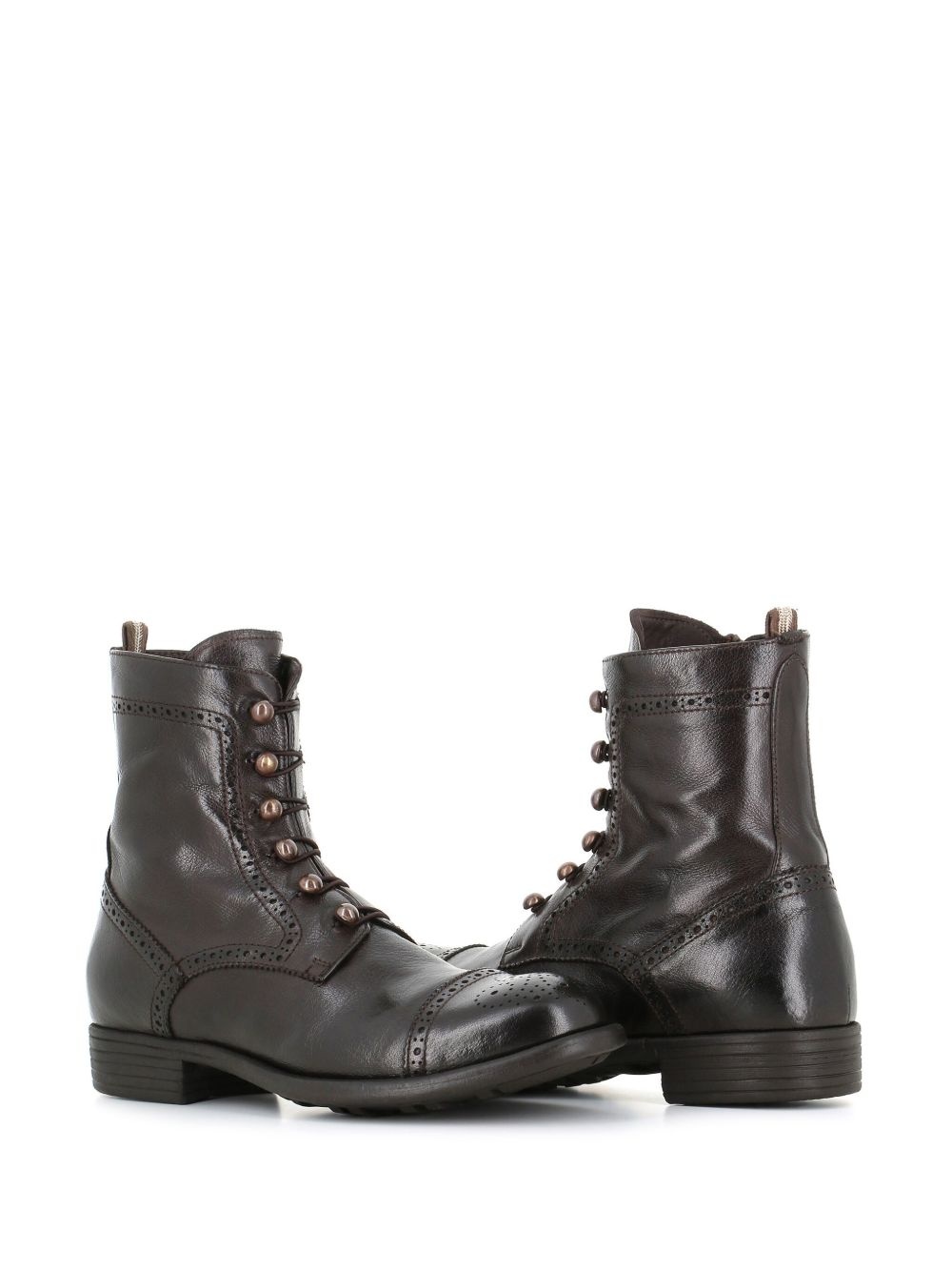 lace-up leather boots - 3