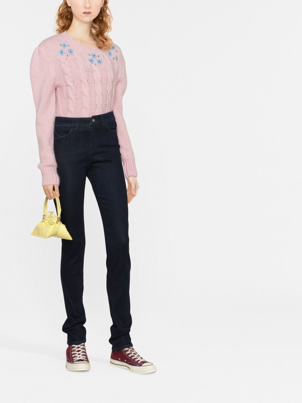 high-waisted slim-cut trousers - 2