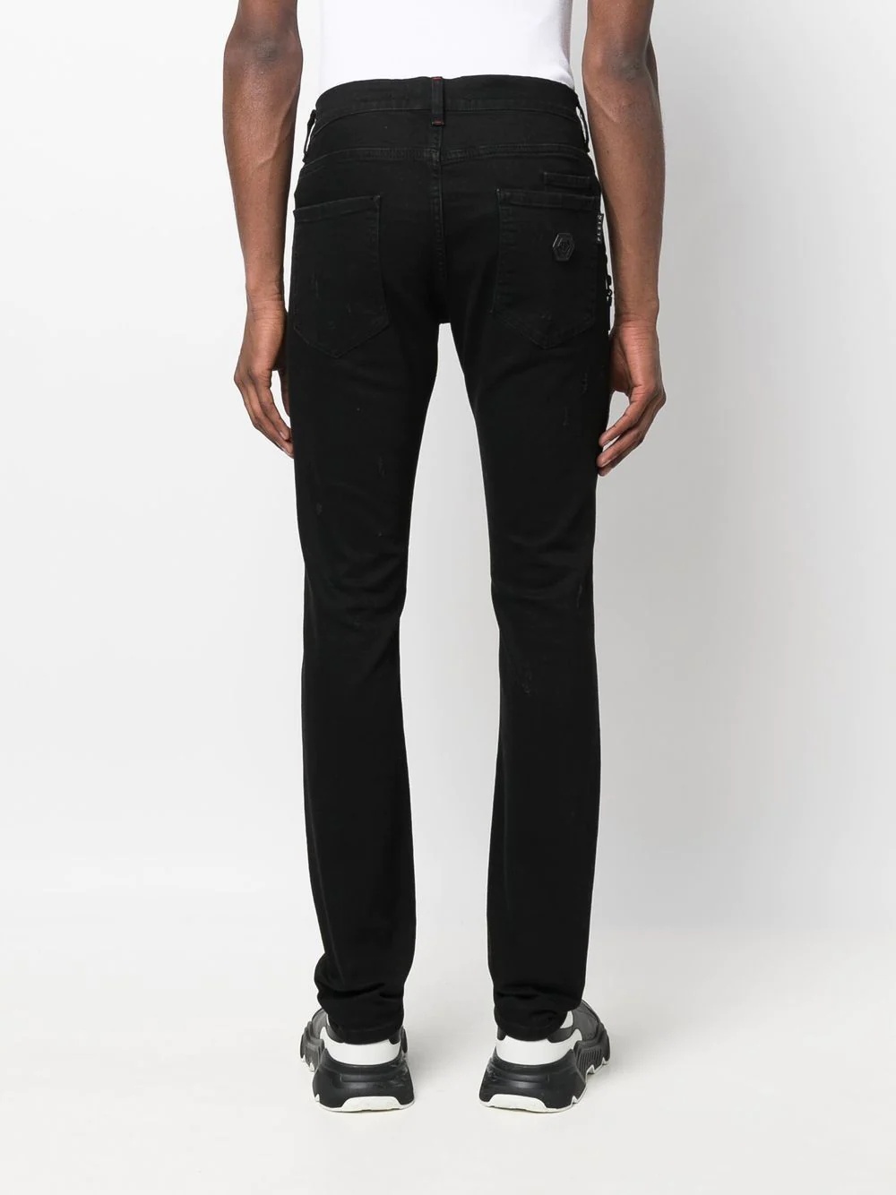 biker-cut skull trousers - 4