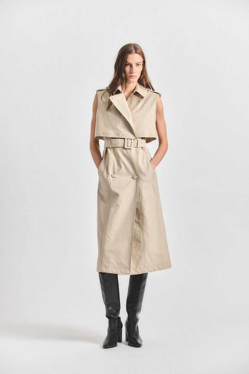 REIGN SLEEVELESS TRENCH DRESS 1