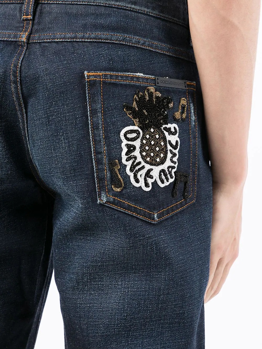 rear logo-patch detail  jeans - 5